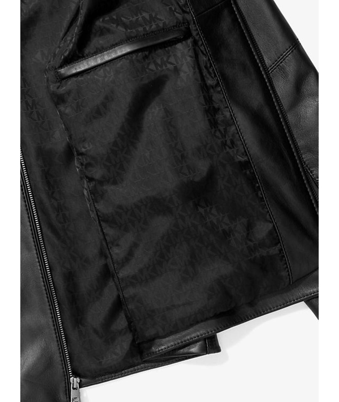 MICHAEL KORS Черная кожаная куртка, фото 4