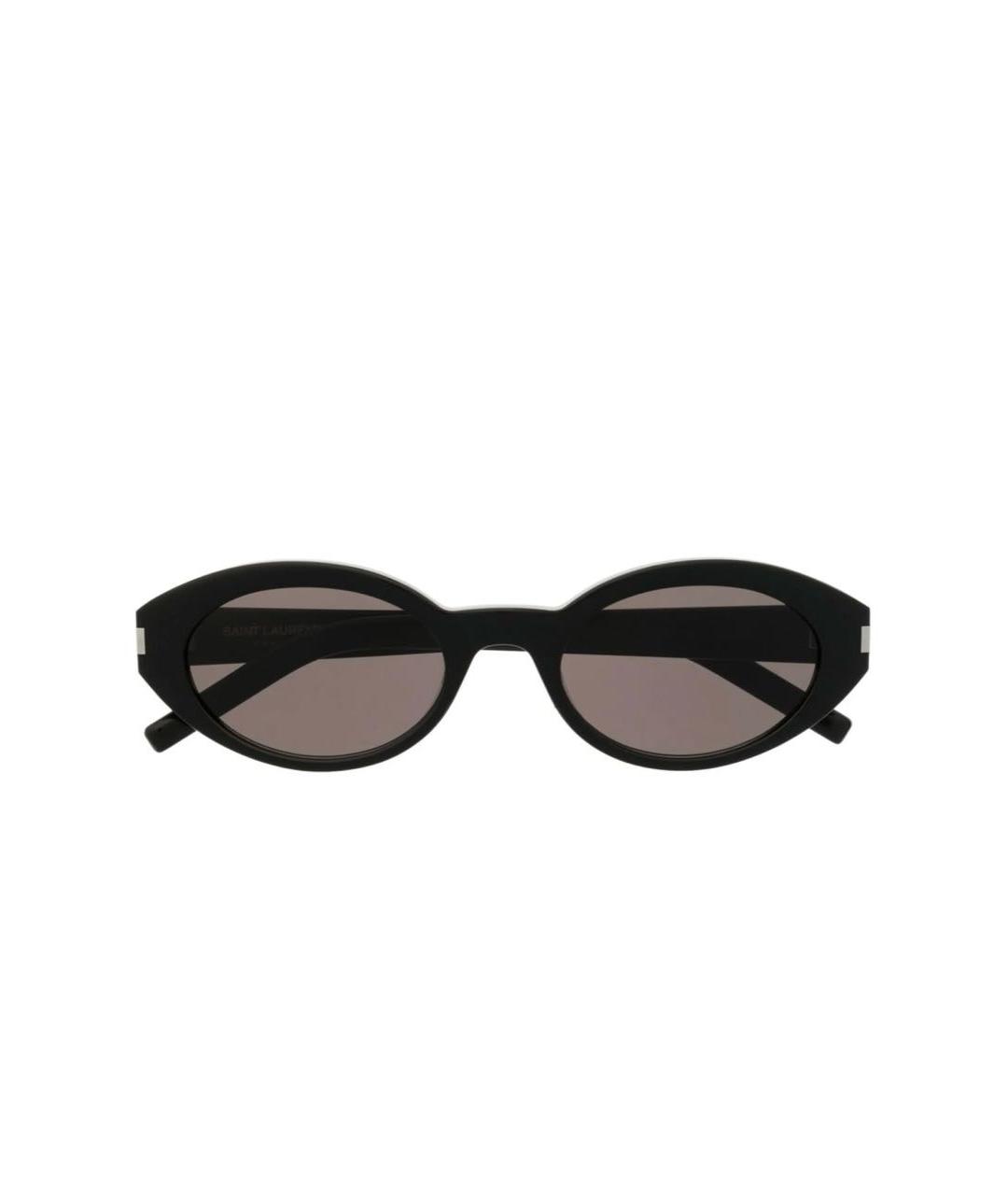 SAINT LAURENT Черные пластиковые солнцезащитные очки, фото 2