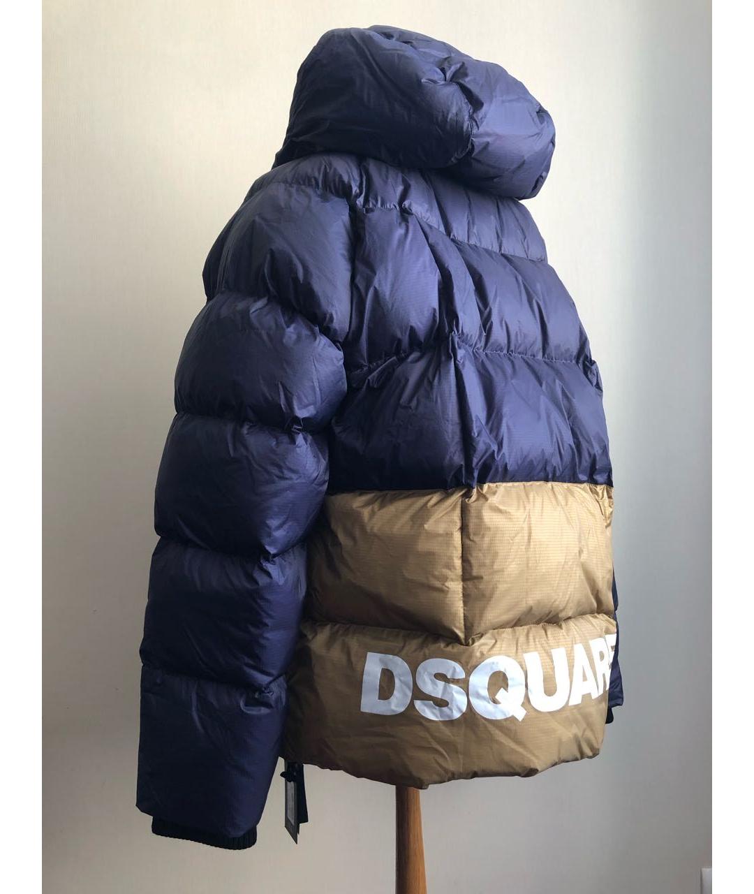 DSQUARED2 Синий полиэстеровый пуховик, фото 4