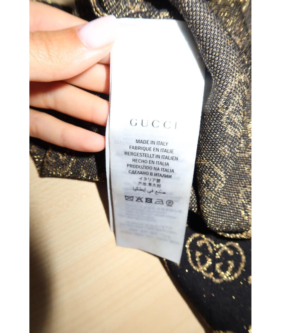 GUCCI Антрацитовая вискозная футболка, фото 4