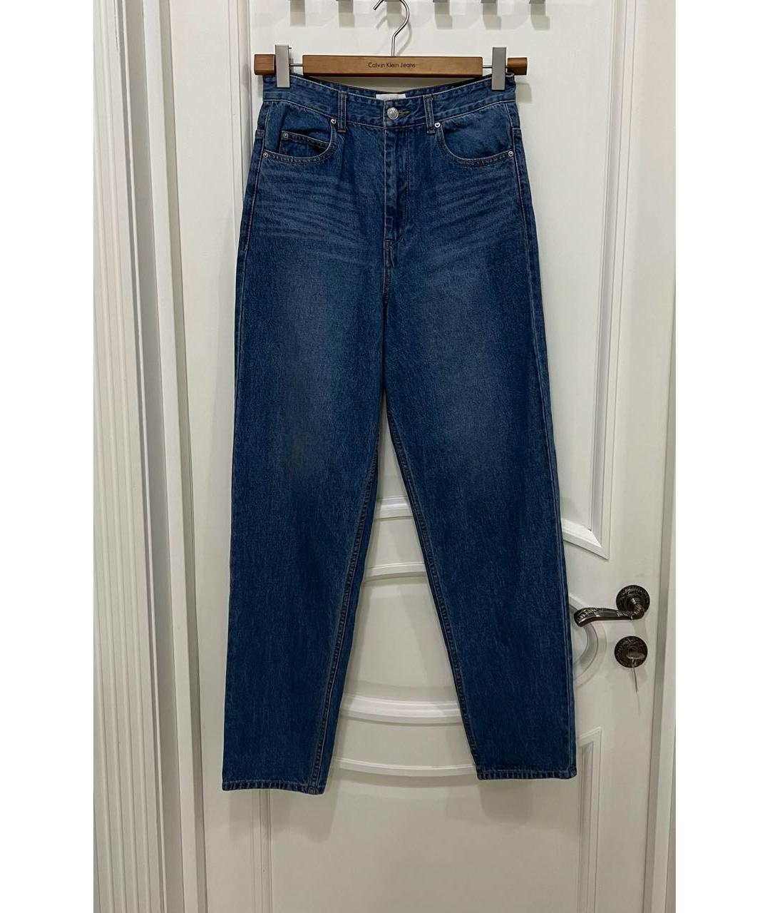 ISABEL MARANT ETOILE Синие хлопковые прямые джинсы, фото 4