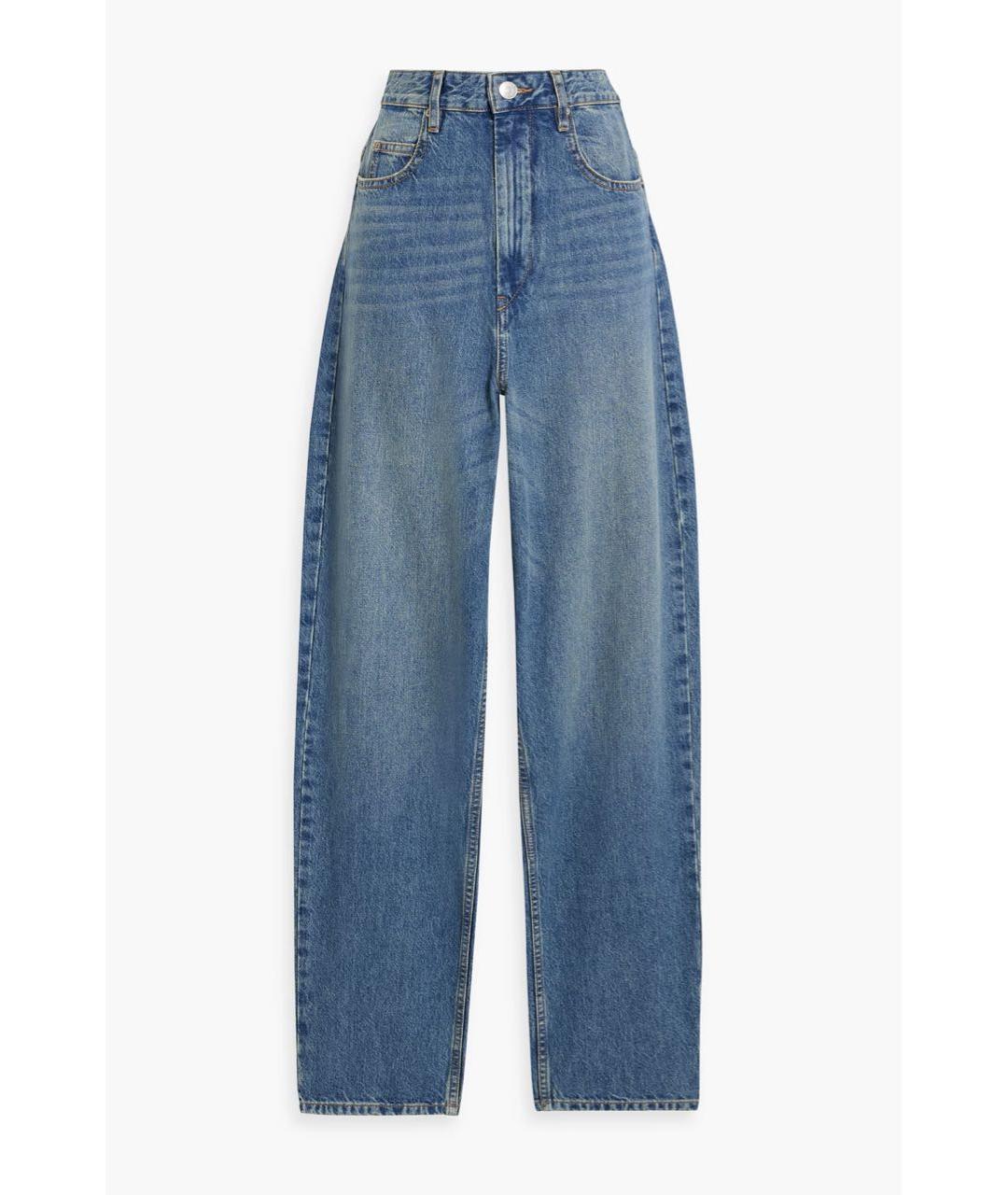 ISABEL MARANT ETOILE Синие хлопковые прямые джинсы, фото 8