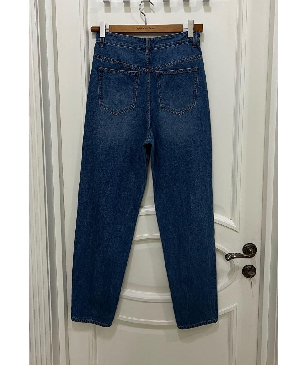 ISABEL MARANT ETOILE Синие хлопковые прямые джинсы, фото 5