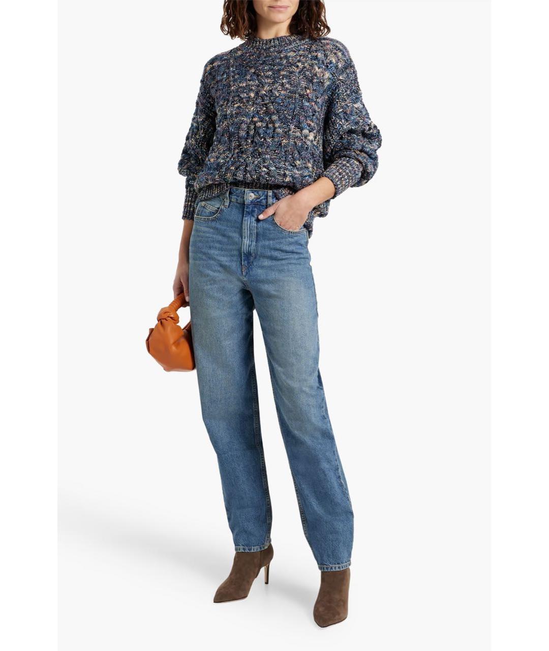 ISABEL MARANT ETOILE Синие хлопковые прямые джинсы, фото 2