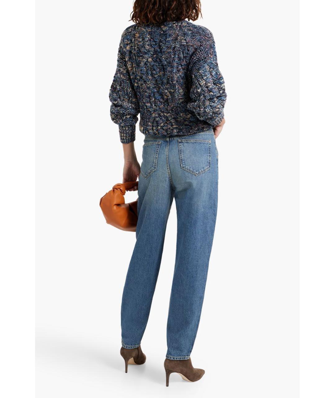 ISABEL MARANT ETOILE Синие хлопковые прямые джинсы, фото 3