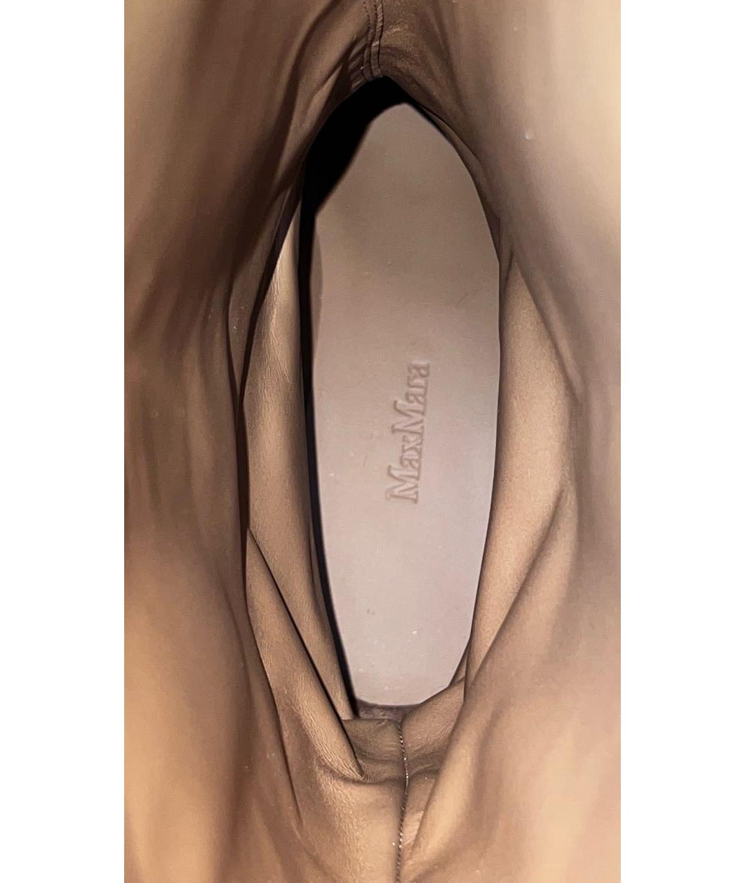 MAX MARA Черные нубуковые полусапоги, фото 6