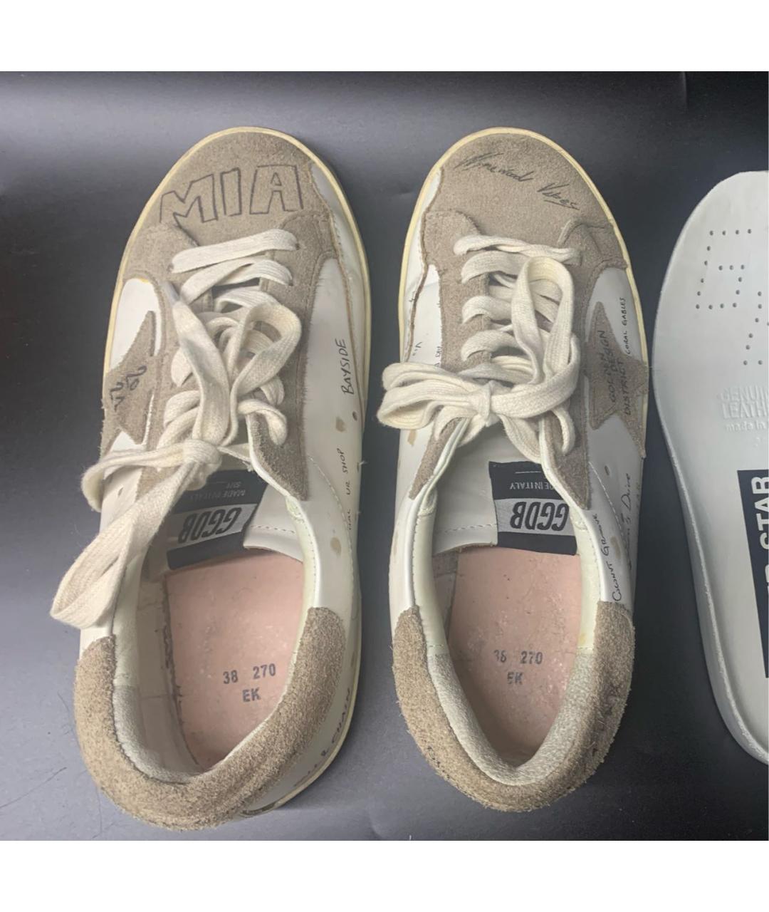 GOLDEN GOOSE DELUXE BRAND Белые кожаные кеды, фото 3