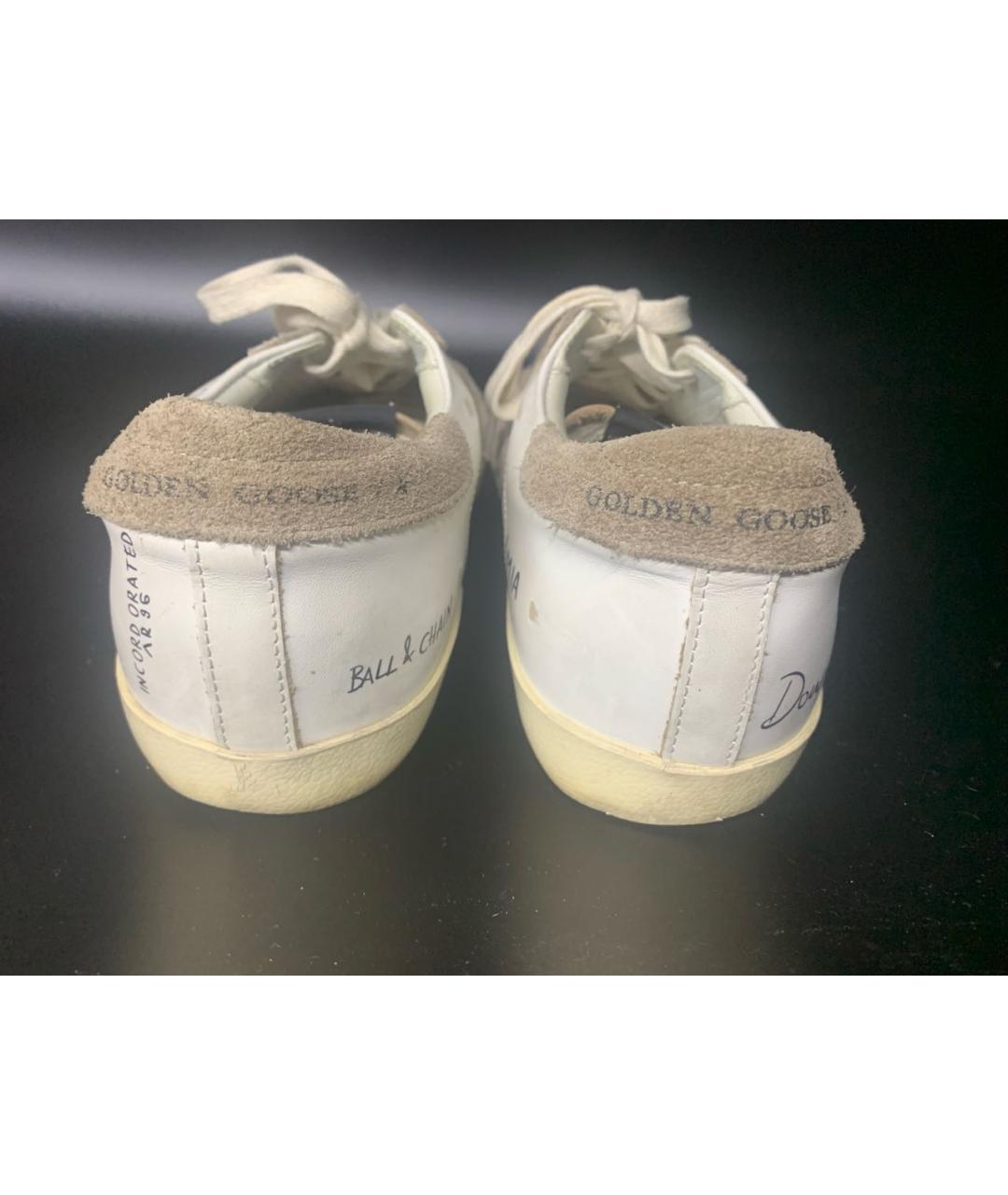 GOLDEN GOOSE DELUXE BRAND Белые кожаные кеды, фото 4