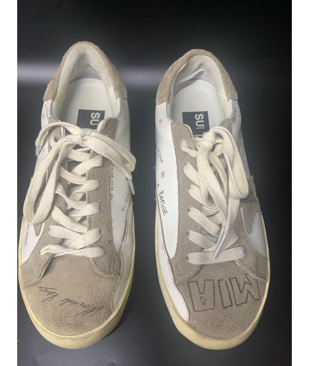 GOLDEN GOOSE DELUXE BRAND Белые кожаные кеды, фото 2