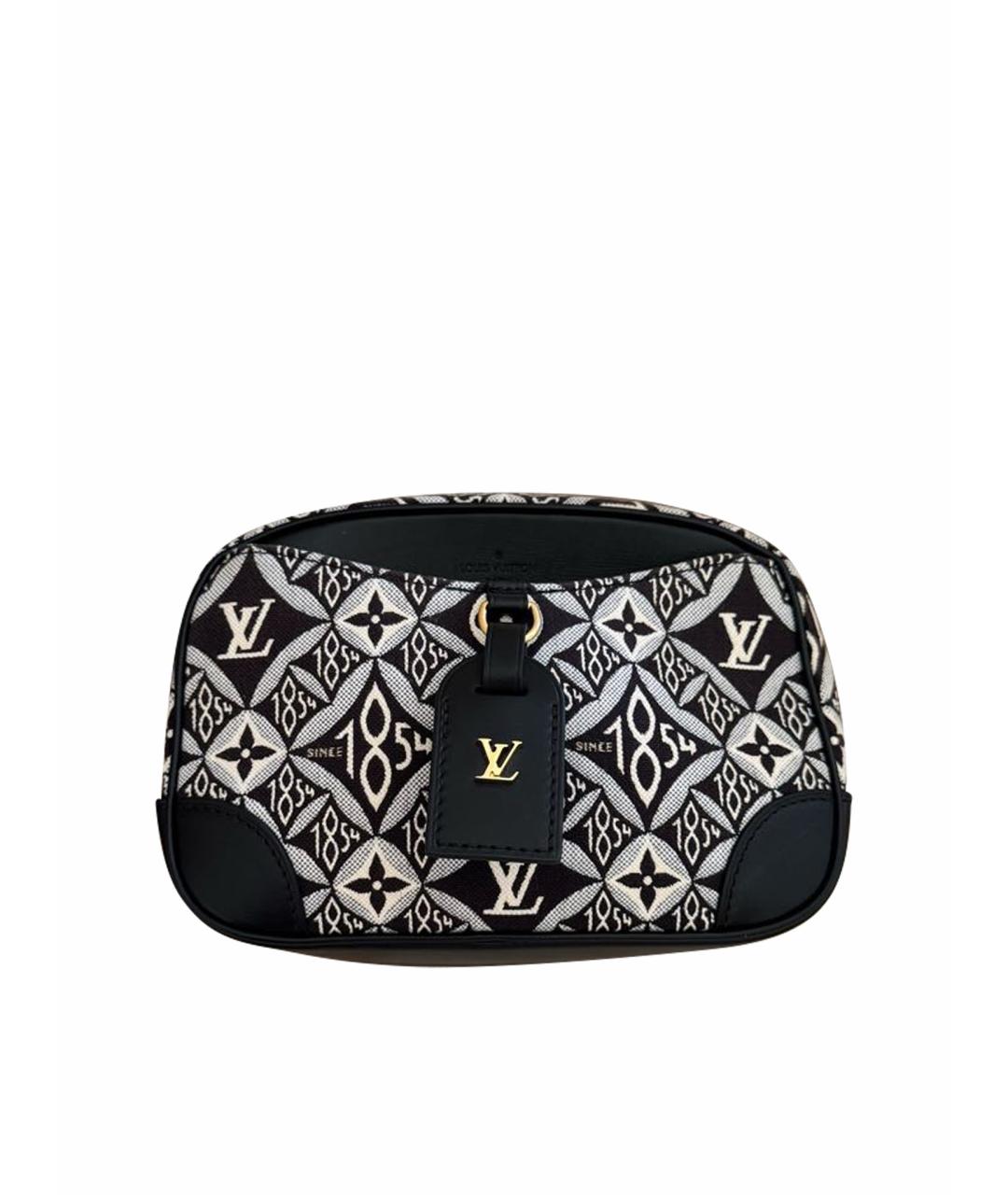 LOUIS VUITTON Черная тканевая сумка через плечо, фото 1