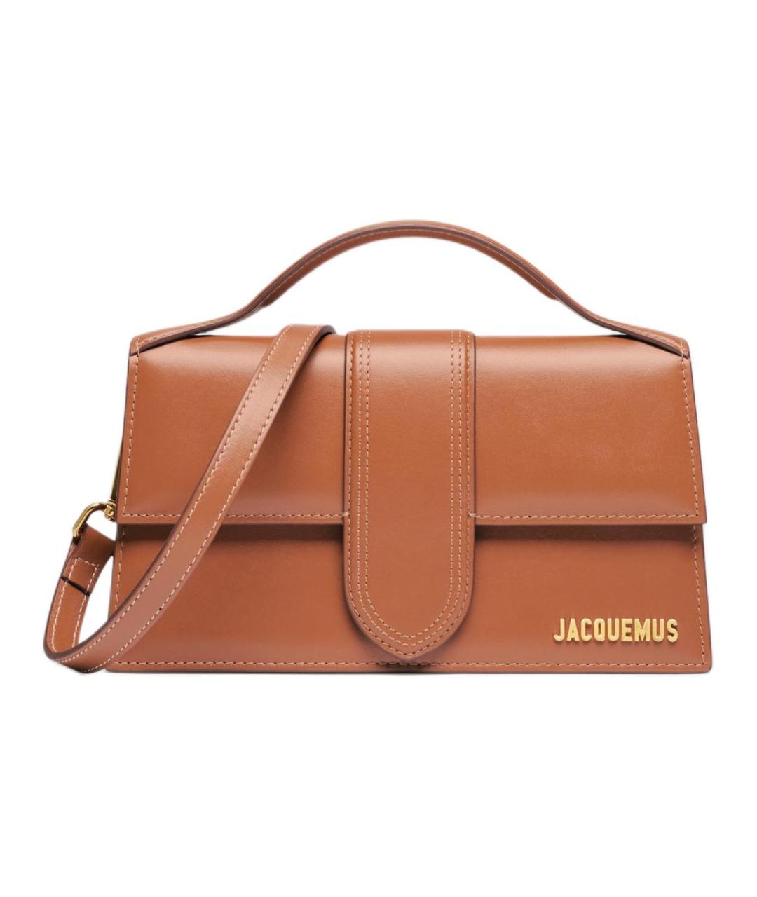 JACQUEMUS Коричневая кожаная сумка через плечо, фото 1