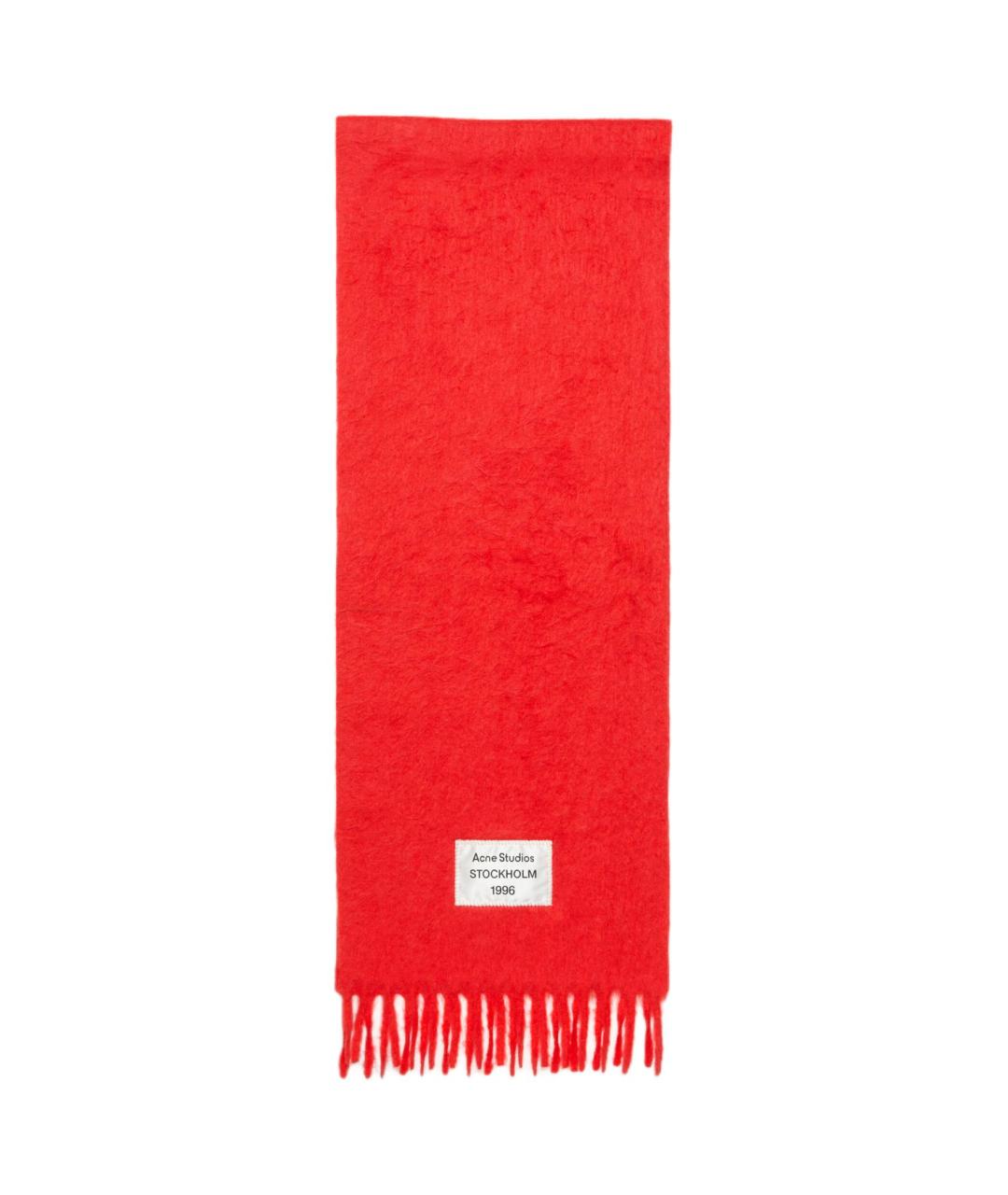 ACNE STUDIOS Красный шерстяной шарф, фото 1