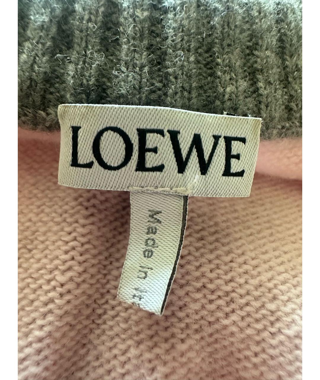LOEWE Розовый шерстяной джемпер / свитер, фото 3