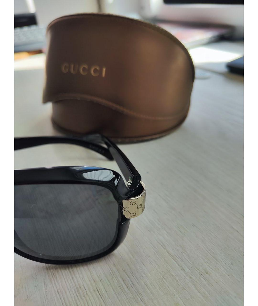 GUCCI Черные пластиковые солнцезащитные очки, фото 3