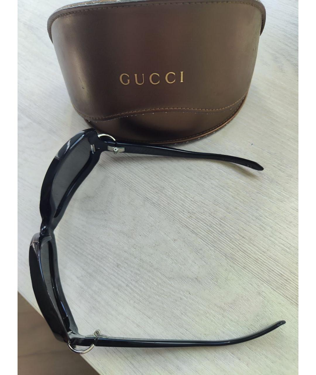 GUCCI Черные пластиковые солнцезащитные очки, фото 5