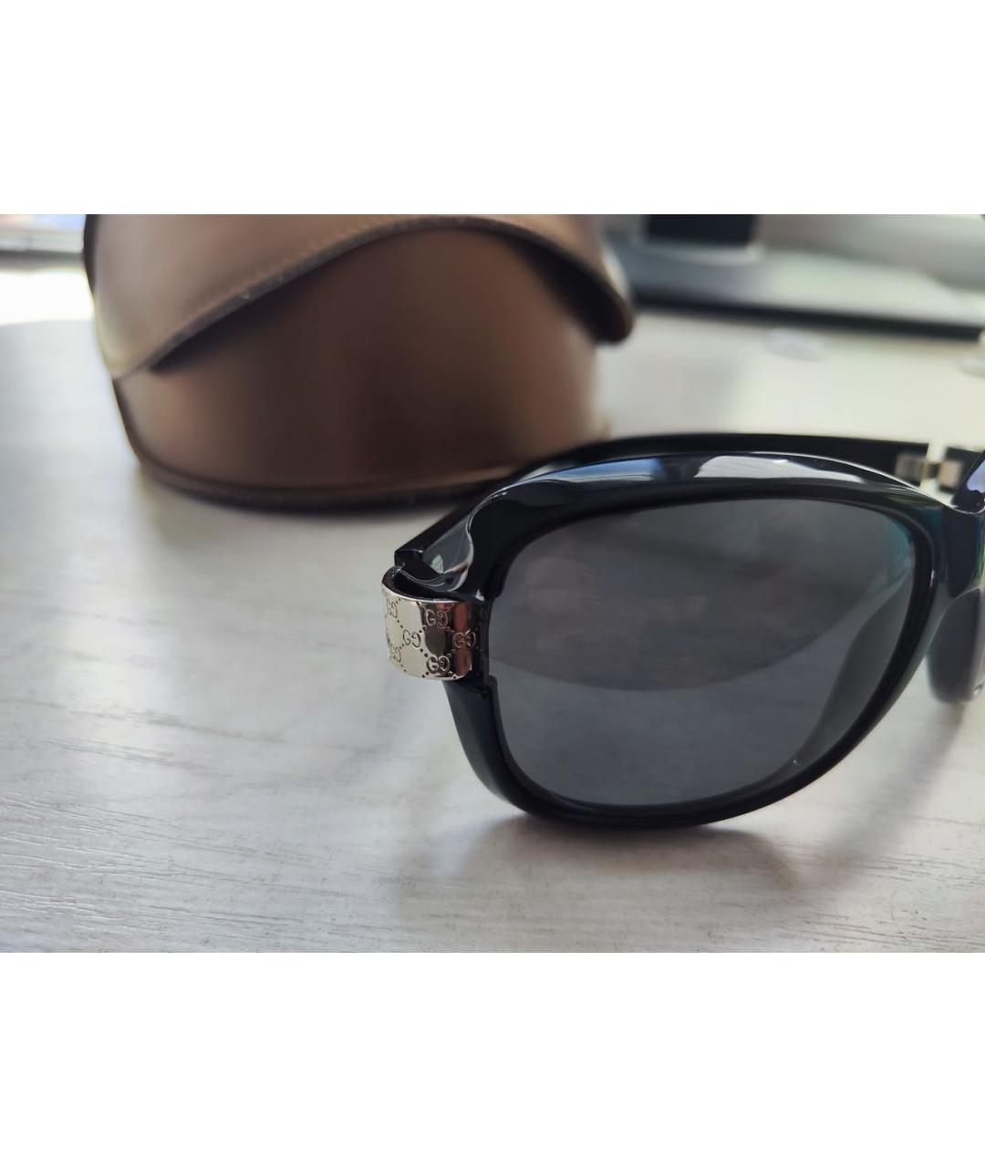 GUCCI Черные пластиковые солнцезащитные очки, фото 2