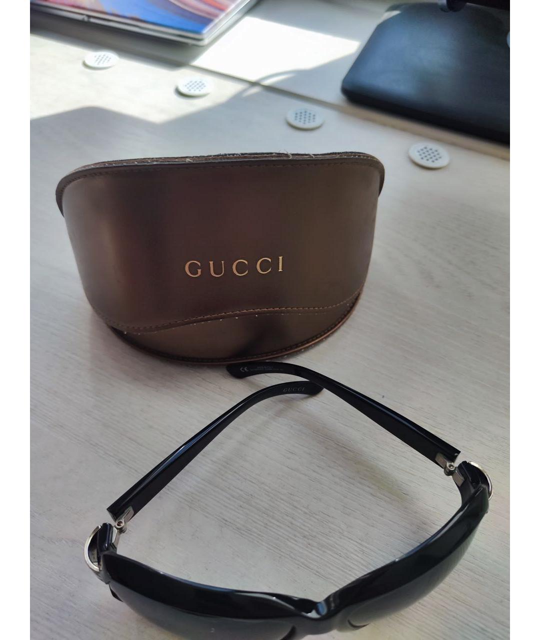 GUCCI Черные пластиковые солнцезащитные очки, фото 6