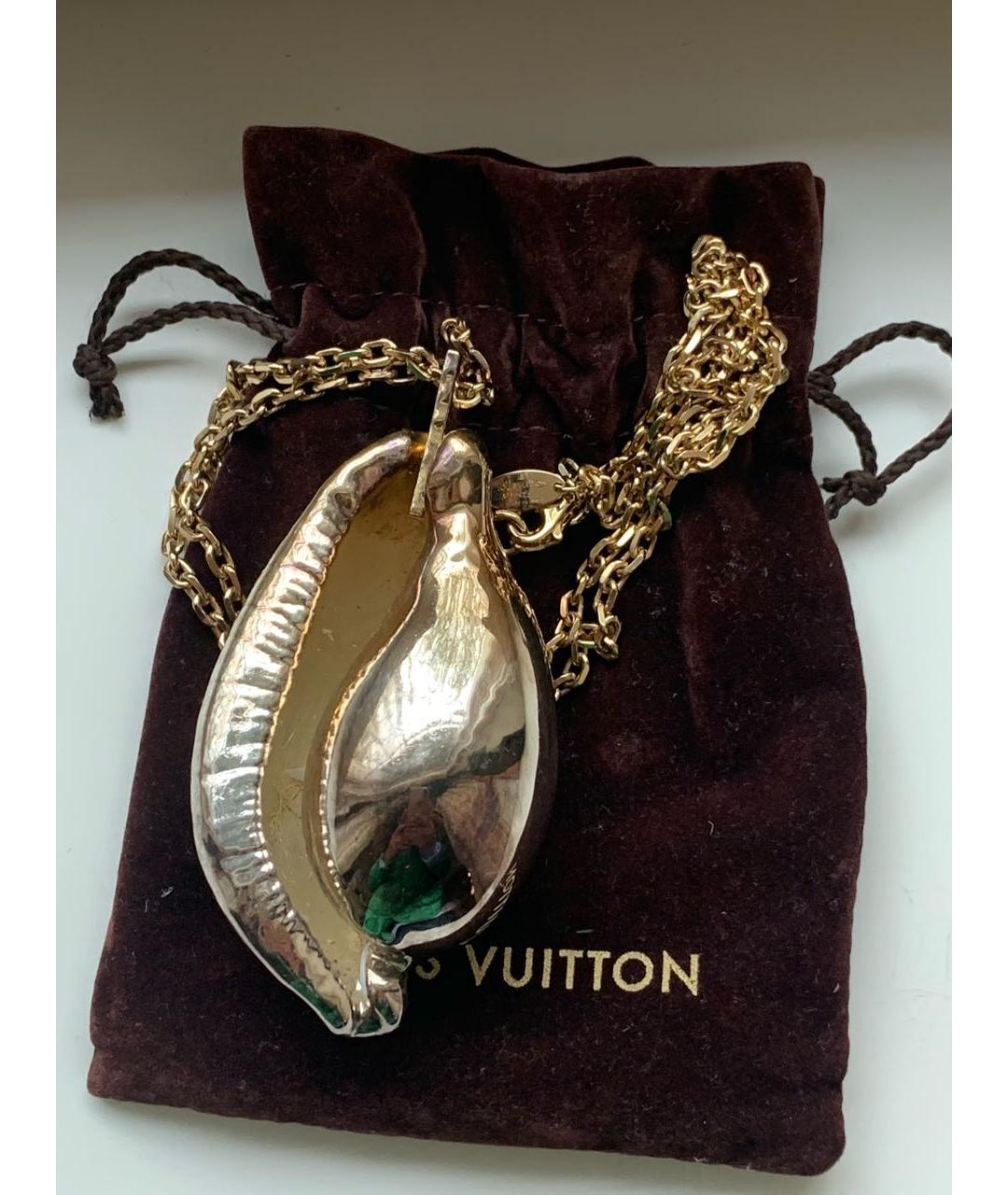LOUIS VUITTON Золотая металлическая подвеска, фото 8