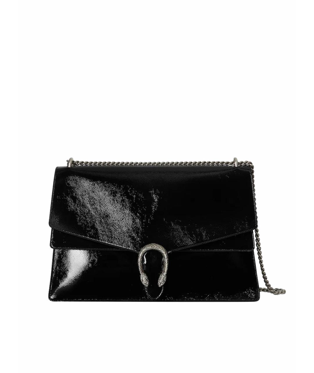 GUCCI Черная кожаная сумка через плечо, фото 1