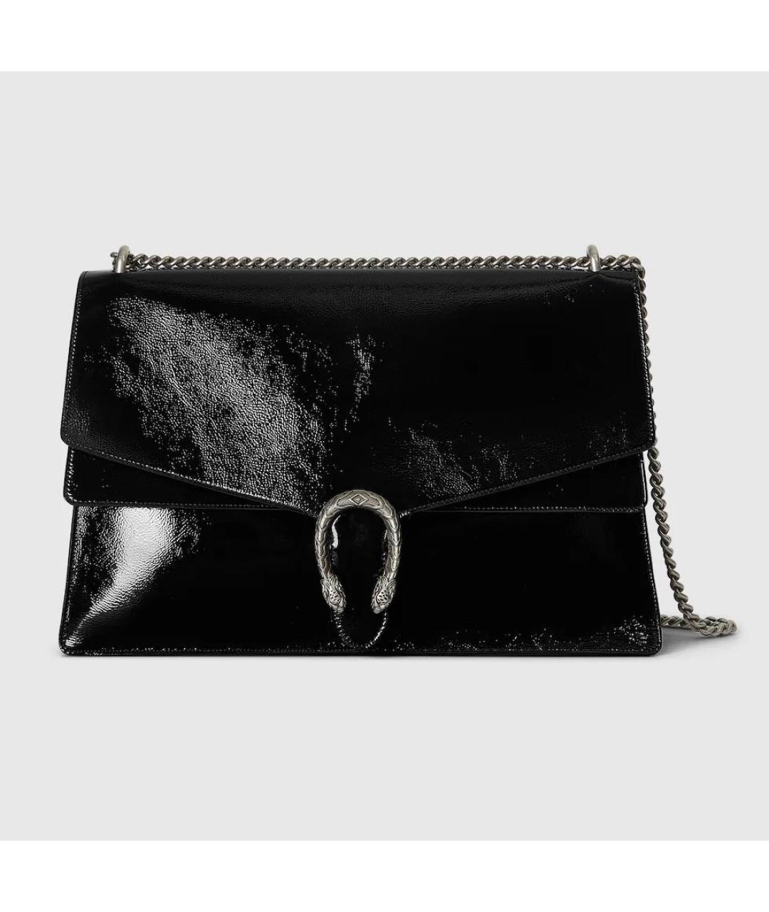 GUCCI Черная кожаная сумка через плечо, фото 5