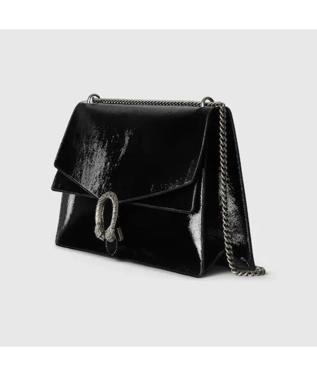 GUCCI Черная кожаная сумка через плечо, фото 4