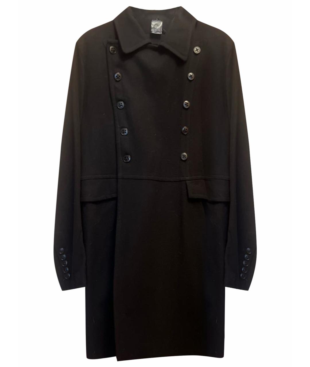 ANN DEMEULEMEESTER Черное шерстяное пальто, фото 1