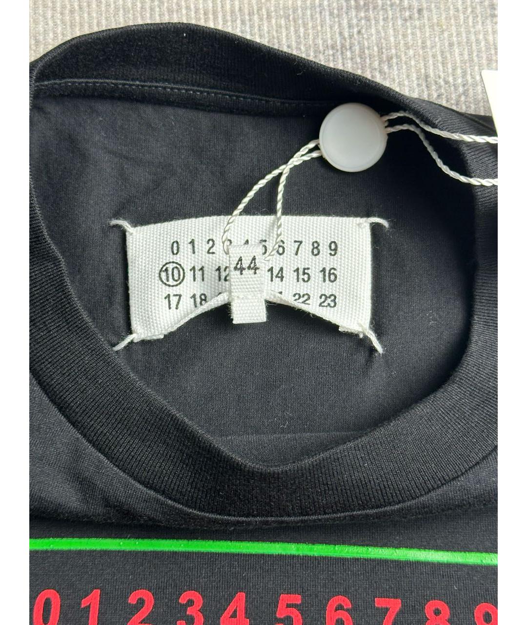 MAISON MARGIELA Черная хлопковая футболка, фото 3