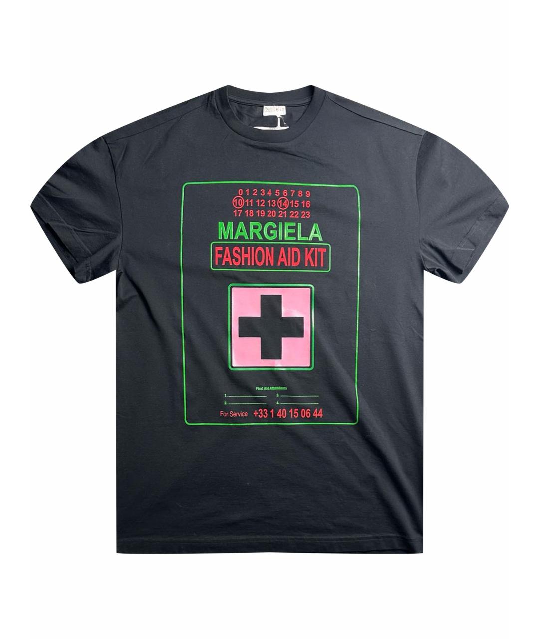 MAISON MARGIELA Черная хлопковая футболка, фото 1