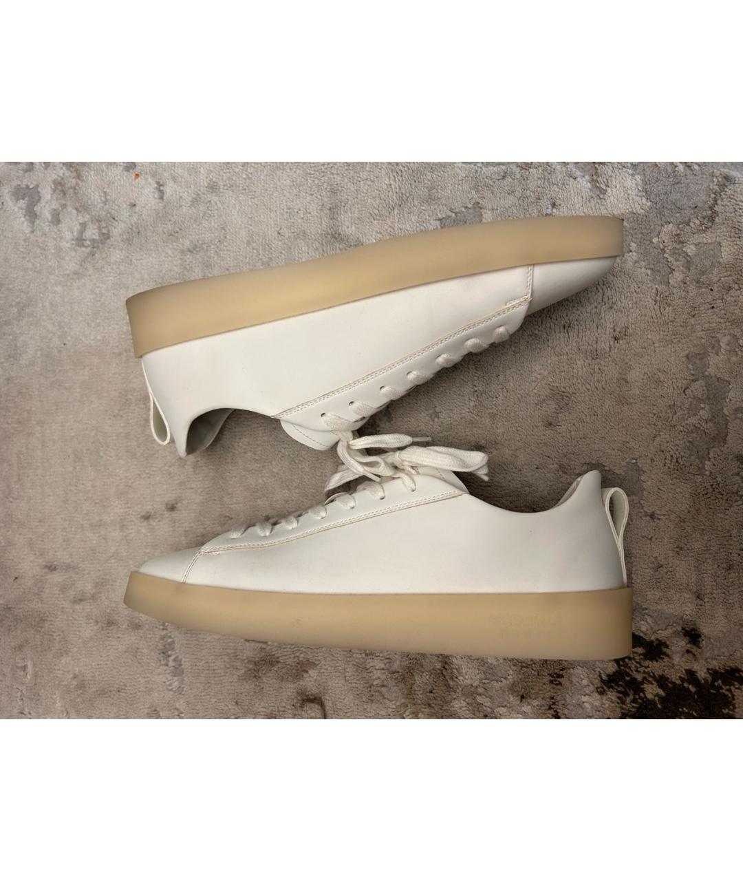 FEAR OF GOD ESSENTIALS Белые кожаные низкие кроссовки / кеды, фото 6