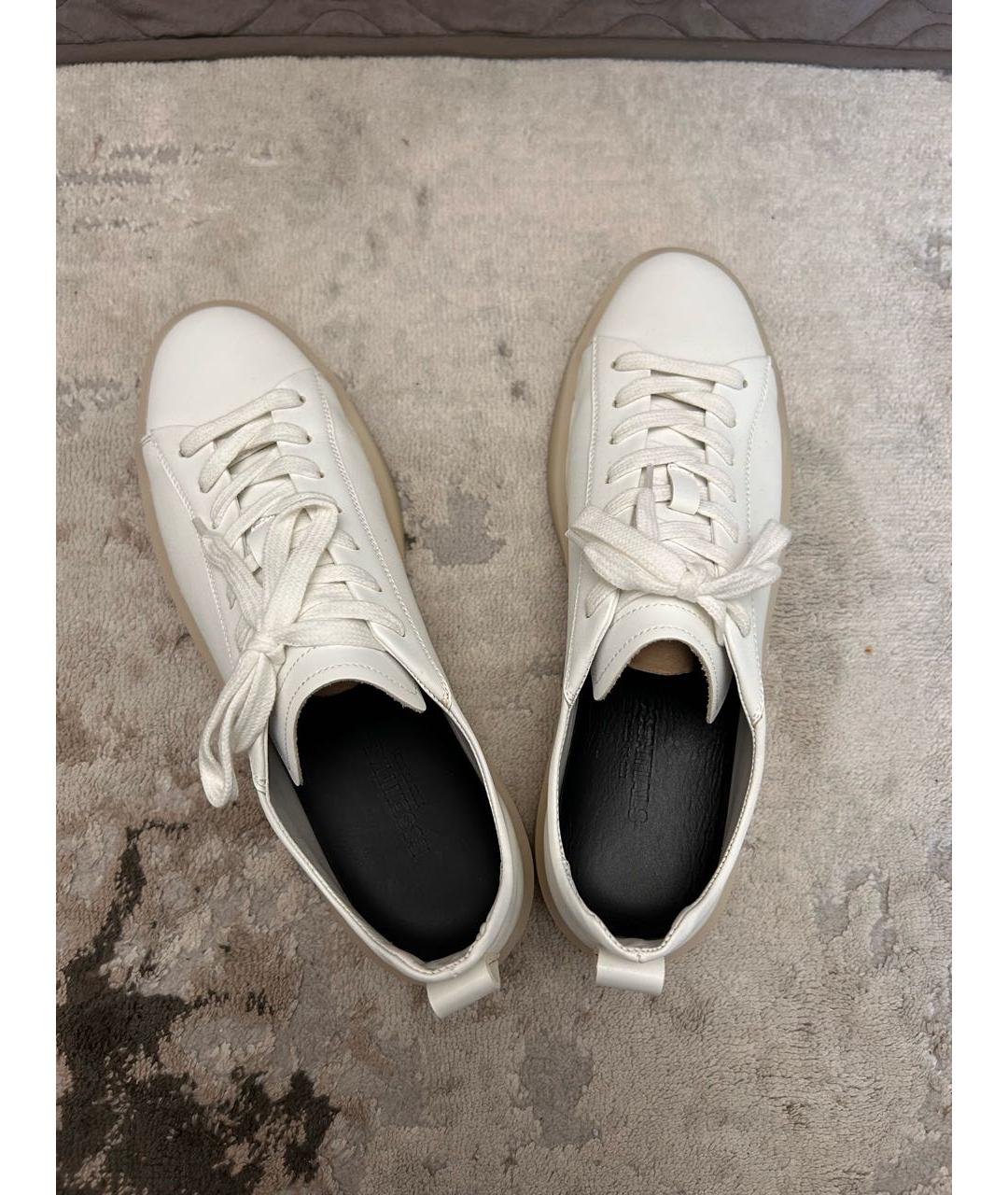 FEAR OF GOD ESSENTIALS Белые кожаные низкие кроссовки / кеды, фото 5