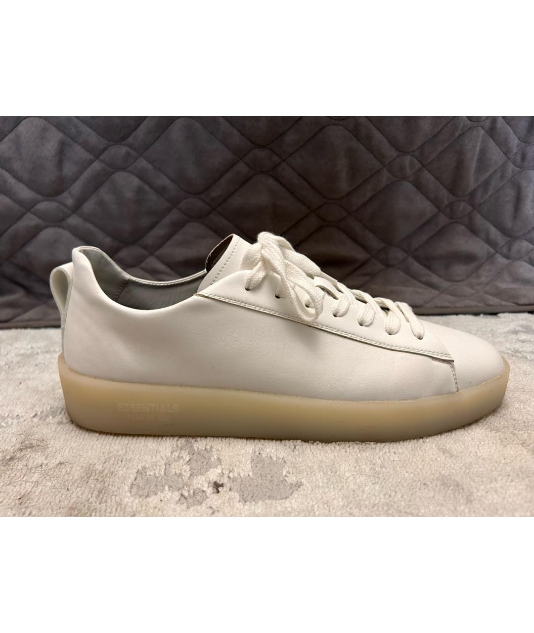 FEAR OF GOD ESSENTIALS Белые кожаные низкие кроссовки / кеды, фото 9