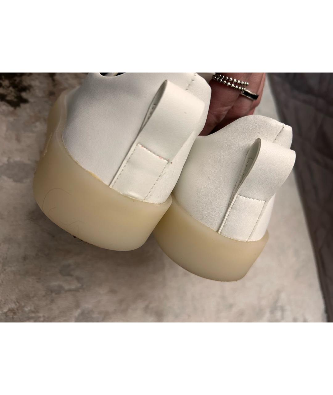 FEAR OF GOD ESSENTIALS Белые кожаные низкие кроссовки / кеды, фото 4