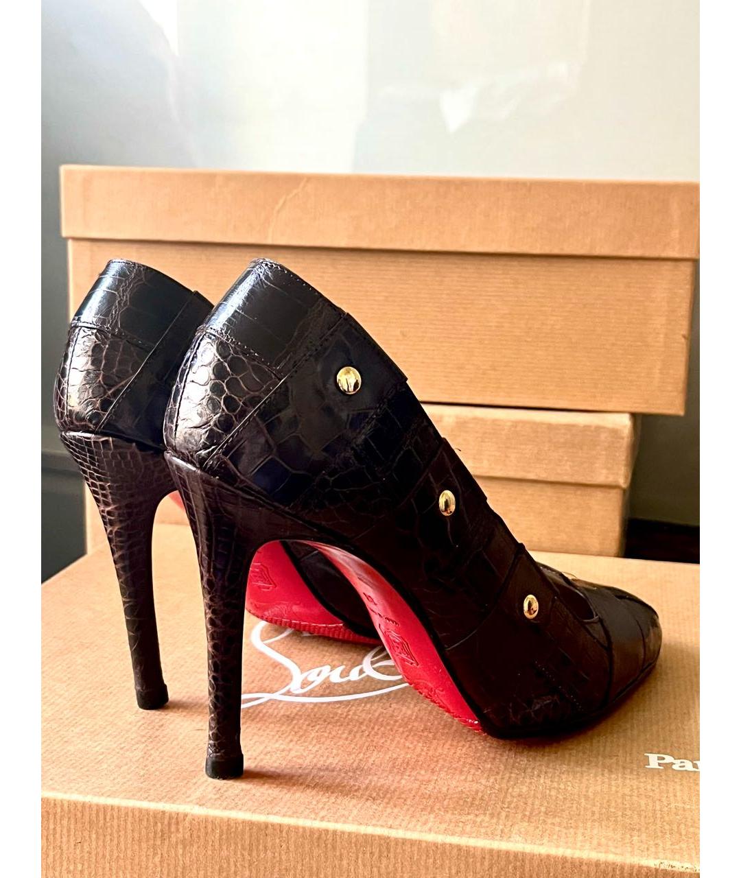 CHRISTIAN LOUBOUTIN Коричневые туфли из экзотической кожи, фото 4