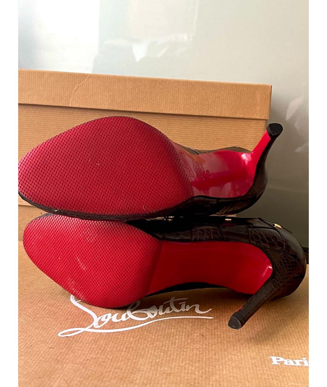 CHRISTIAN LOUBOUTIN Коричневые туфли из экзотической кожи, фото 7