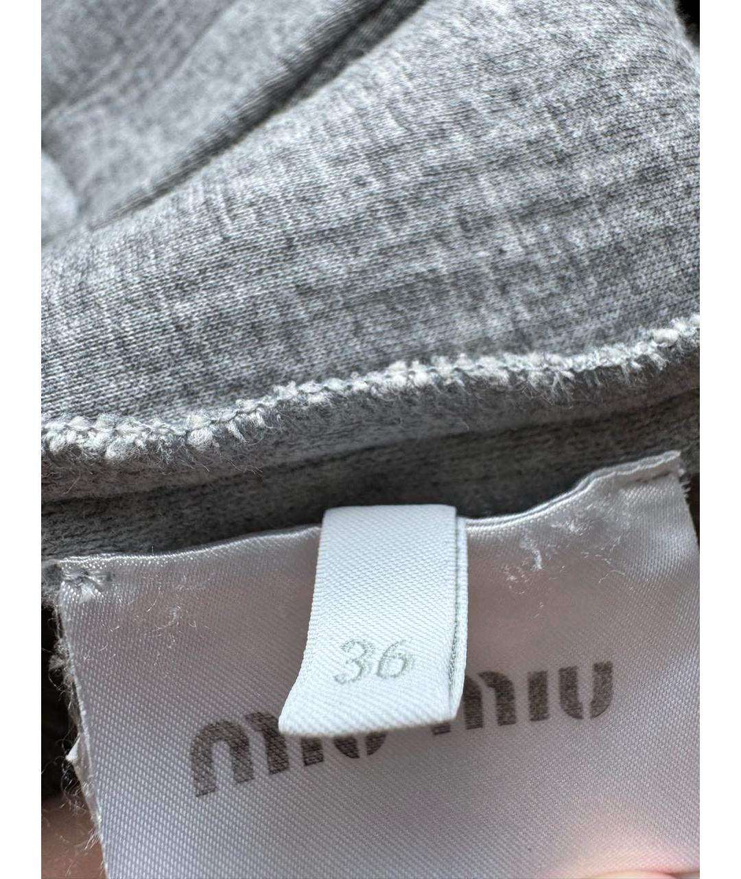 MIU MIU Серая хлопковая куртка, фото 6