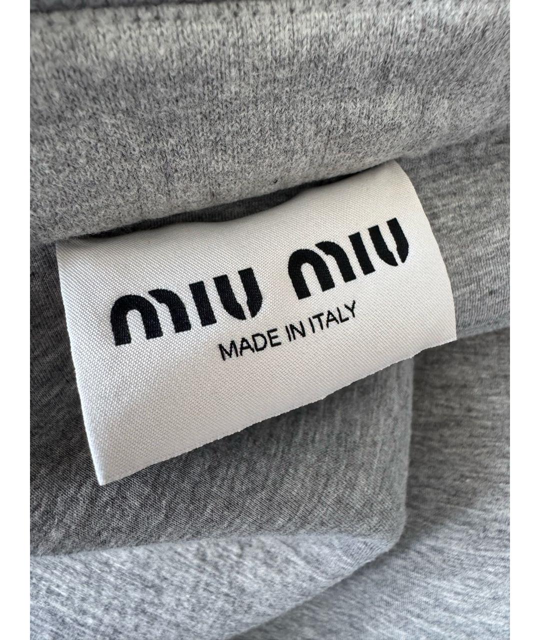 MIU MIU Серая хлопковая куртка, фото 5