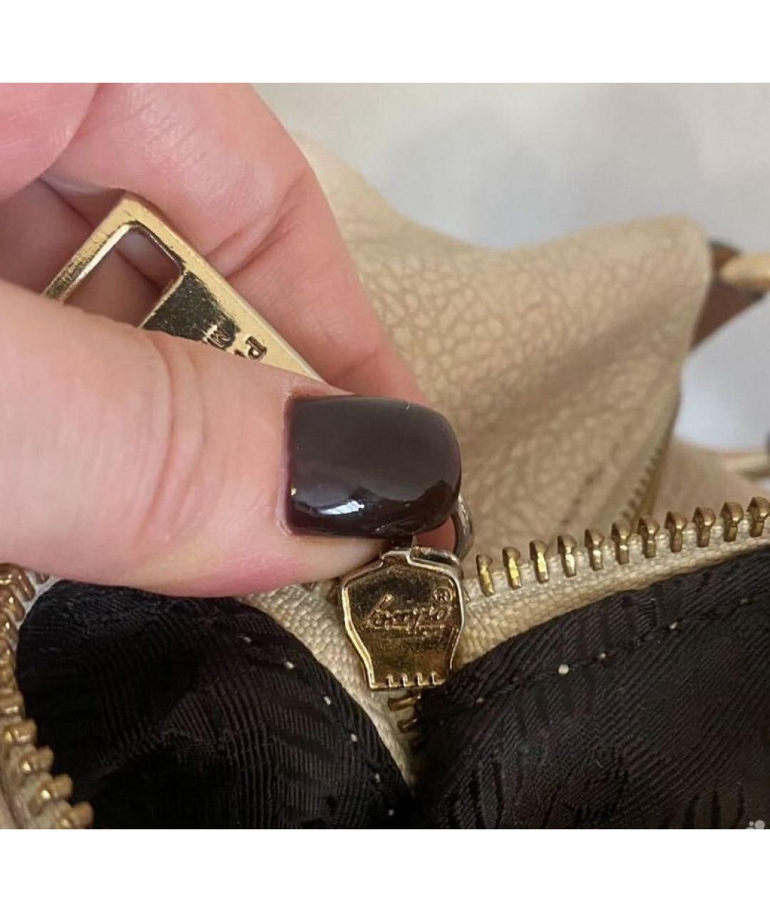 PRADA Бежевая кожаная сумка тоут, фото 3