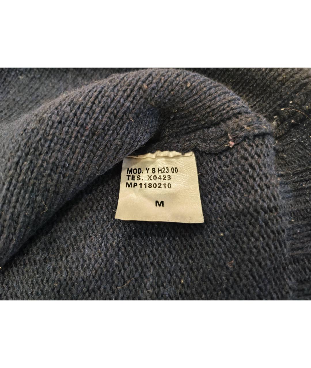 YOHJI YAMAMOTO Темно-синий шерстяной кардиган, фото 5