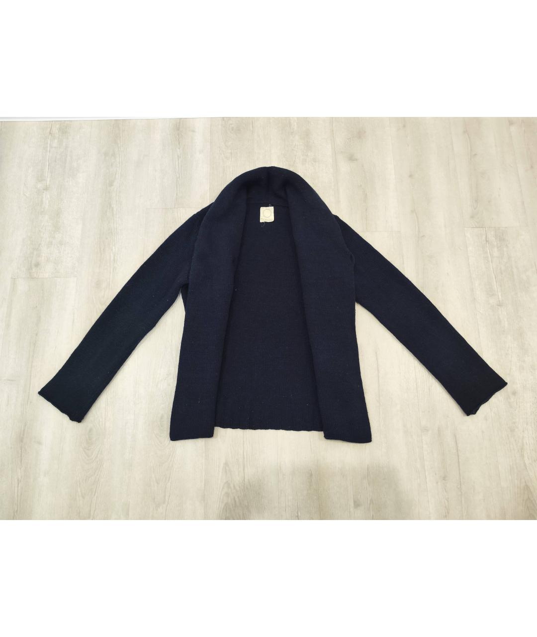 YOHJI YAMAMOTO Темно-синий шерстяной кардиган, фото 4