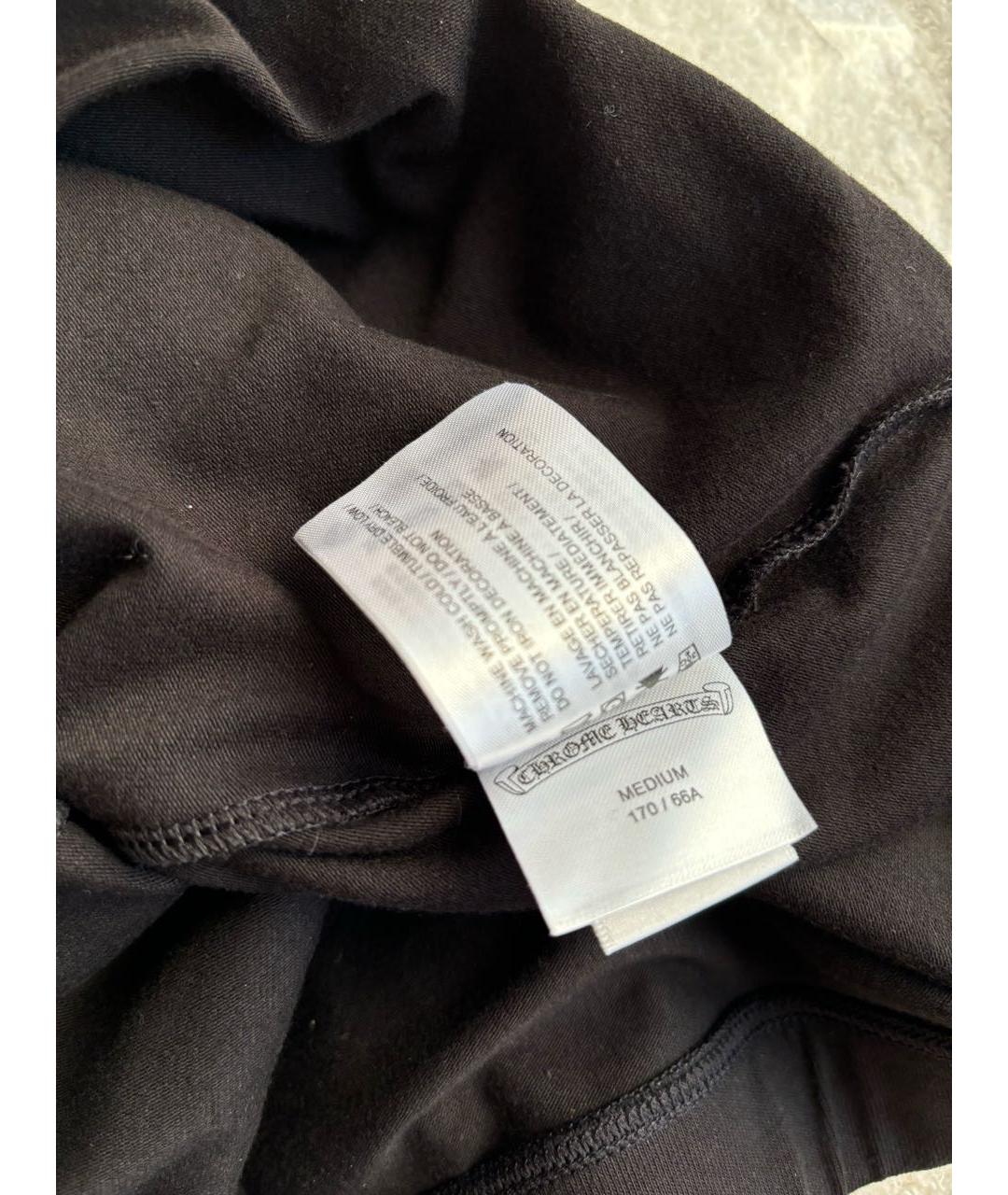 CHROME HEARTS Черные хлопковые леггинсы и велосипедки, фото 3