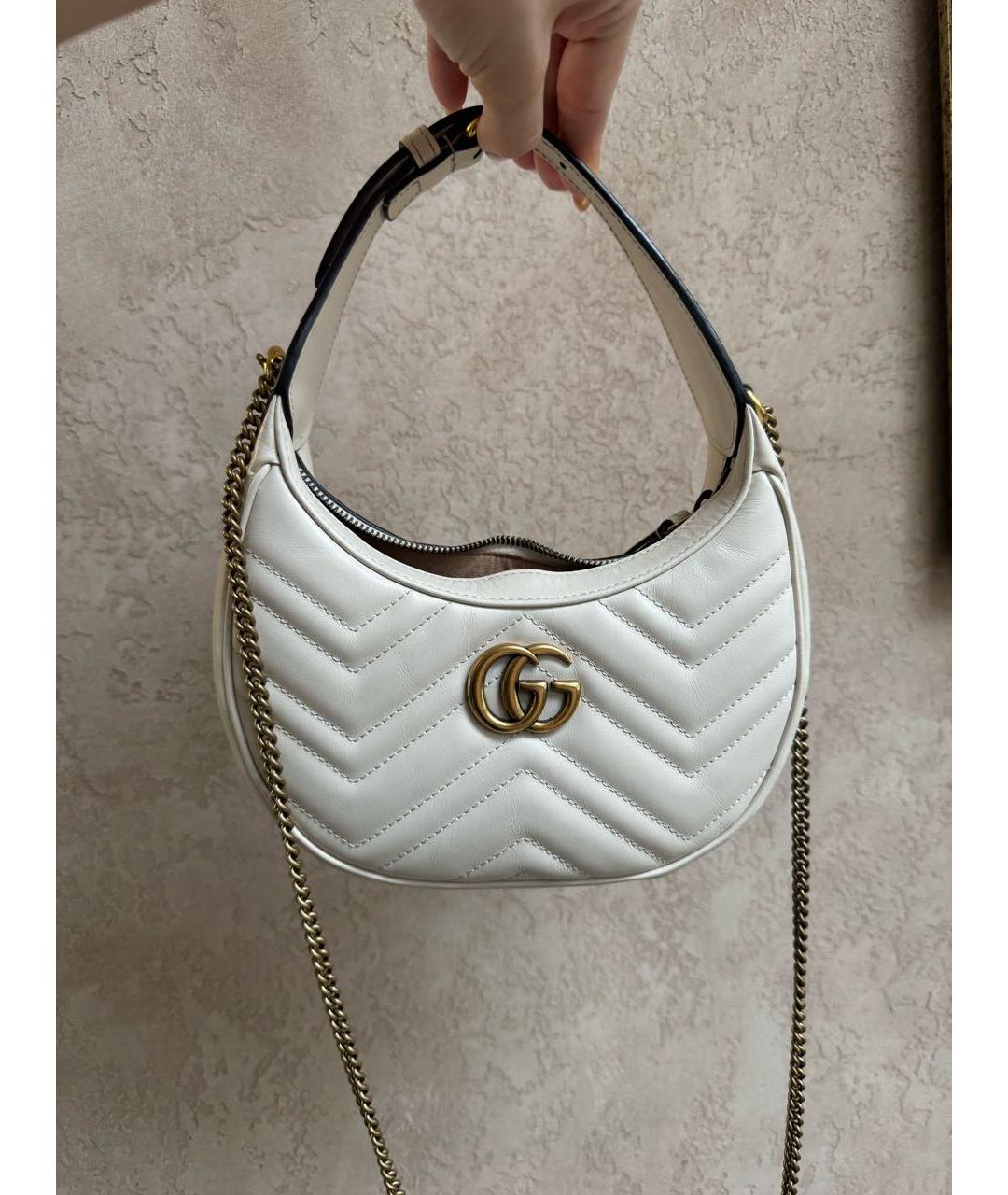 GUCCI Бежевая кожаная сумка через плечо, фото 2