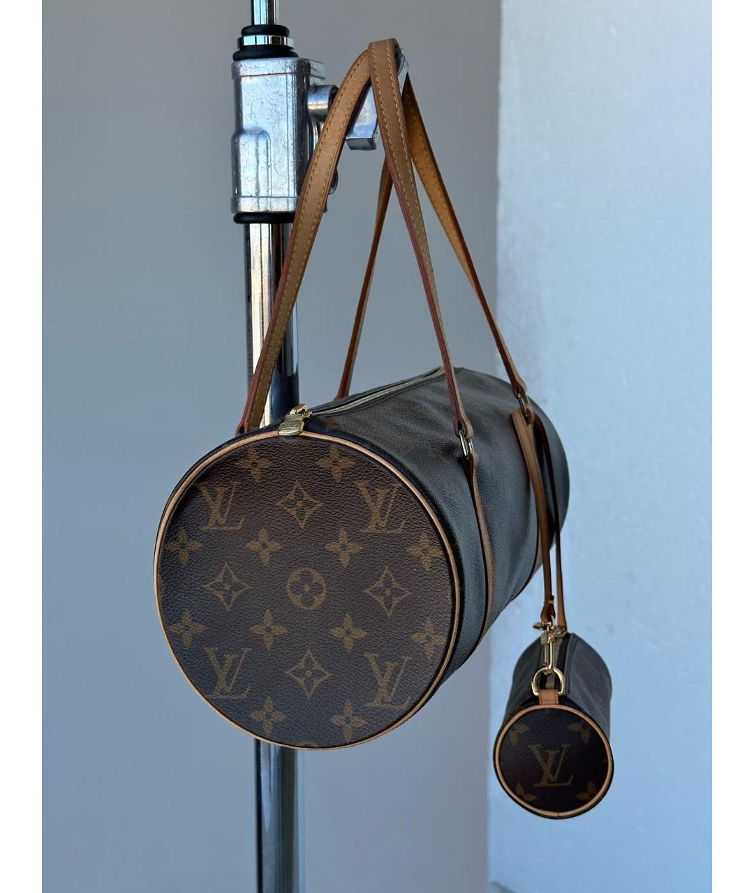 LOUIS VUITTON Коричневая сумка с короткими ручками, фото 4