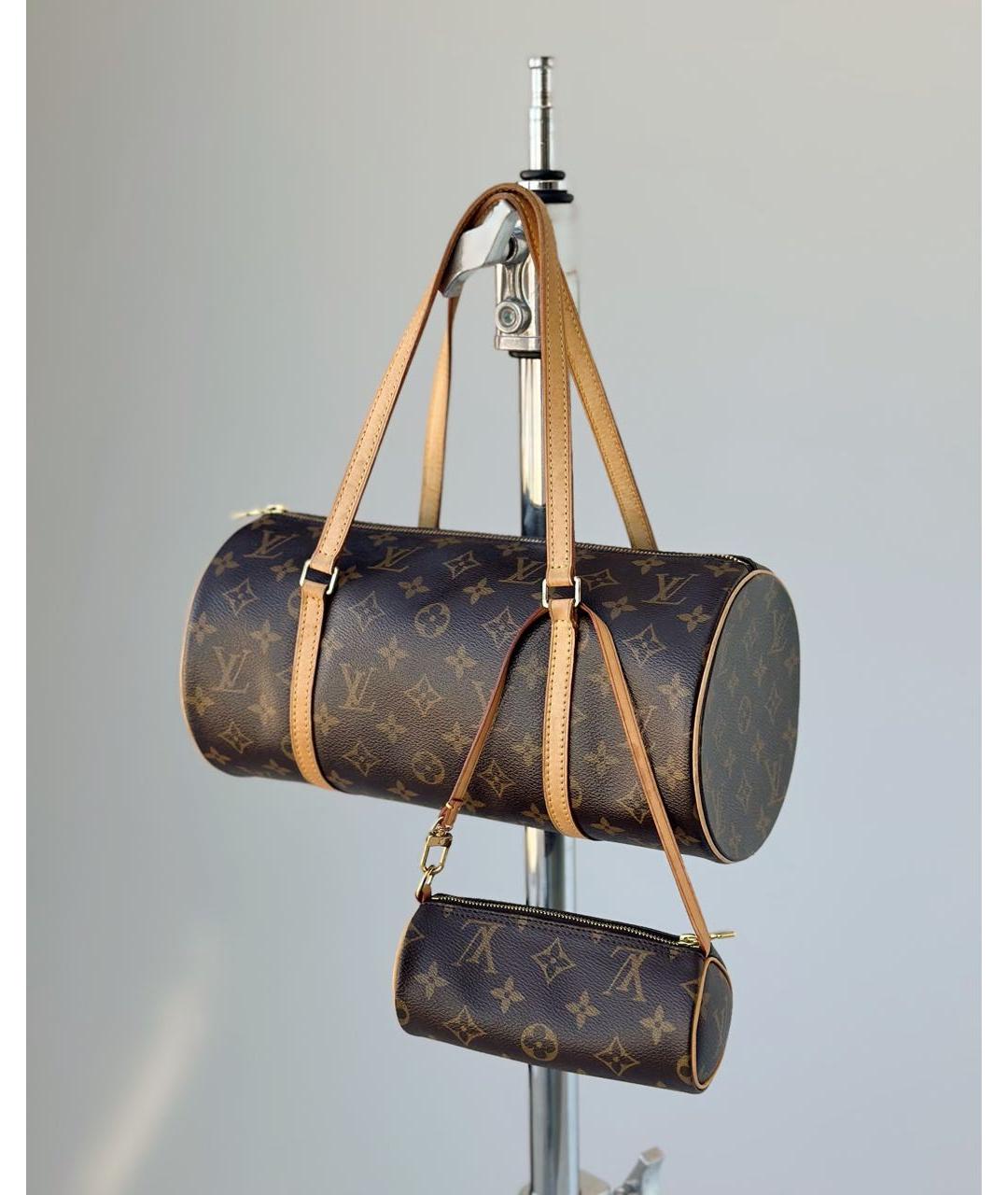 LOUIS VUITTON Коричневая сумка с короткими ручками, фото 2