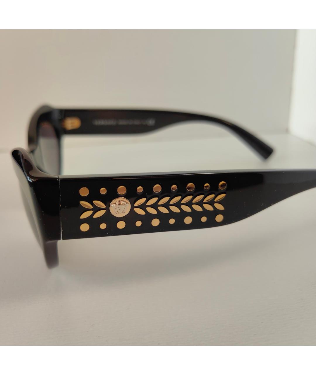 VERSACE Черные пластиковые солнцезащитные очки, фото 3