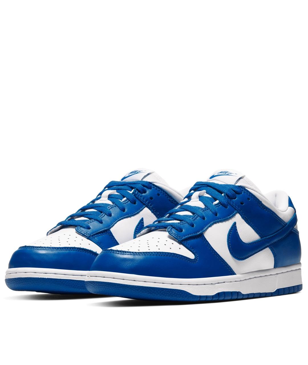 NIKE Синие кожаные низкие кроссовки / кеды, фото 2