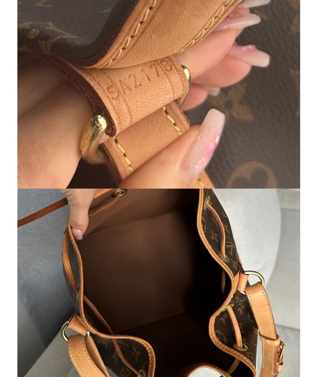 LOUIS VUITTON Коричневая сумка с короткими ручками, фото 8