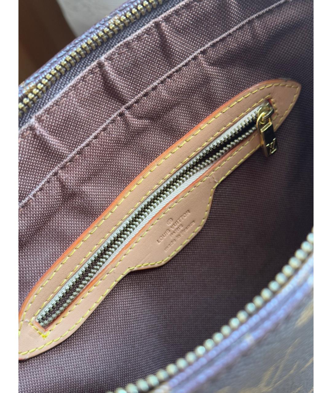LOUIS VUITTON Коричневая сумка с короткими ручками, фото 4