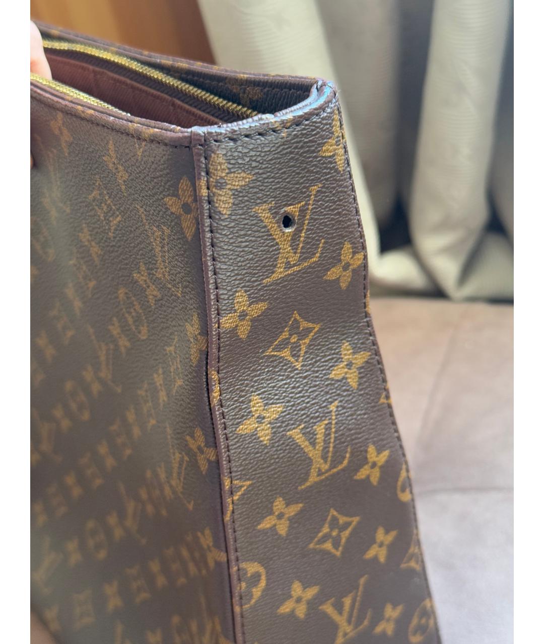 LOUIS VUITTON Коричневая сумка с короткими ручками, фото 5