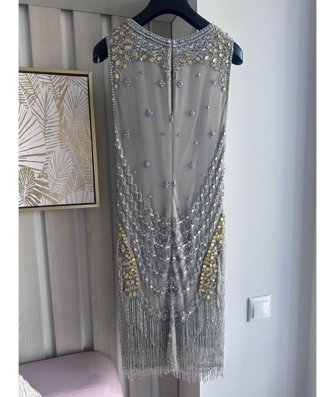 JENNY PACKHAM Серое шелковое вечернее платье, фото 2
