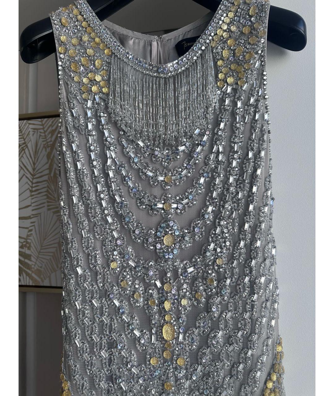 JENNY PACKHAM Серое шелковое вечернее платье, фото 6